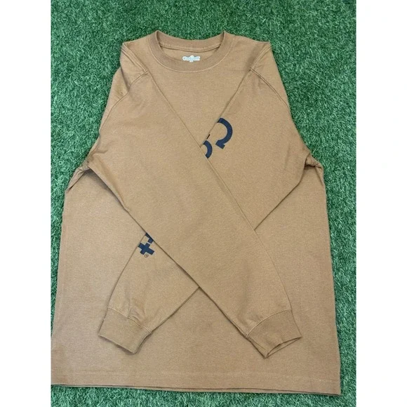 Carhartt Shirt Mens Medium Tan Work Wear Loose Fit Long Sleeve Base Layer - Picture 4 of 12